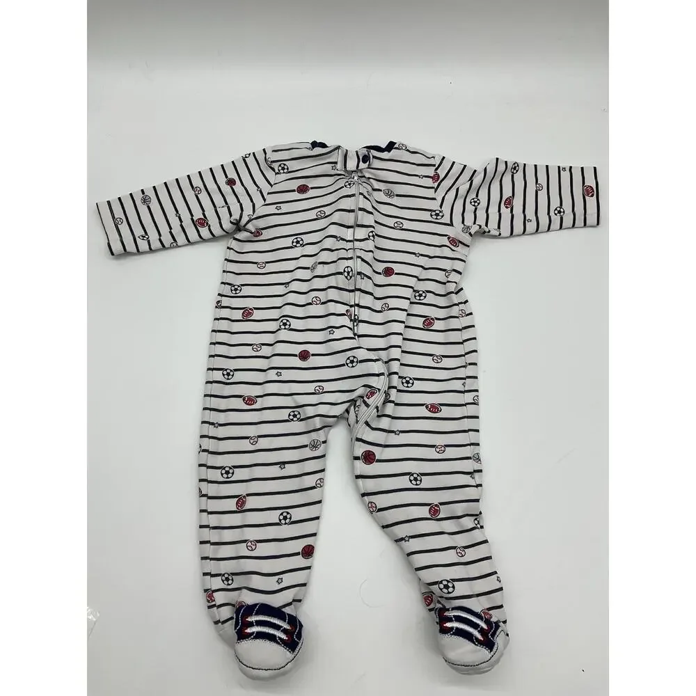 Little Me Sleeper Carter's Bodysuit Baby Boys 9‎ Months Sports Stripe Nana Set